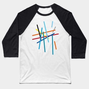 Minimal Line Pattern Baseball T-Shirt